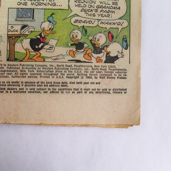 Vintage Walt Disney Donald Duck Comic 1968 The Great Boxcar Robbery