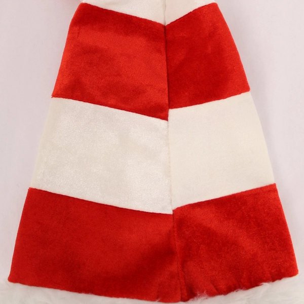 Christmas Hat Red White Striped Pom Pom Costume Unisex One Size 29 Inchs Tall