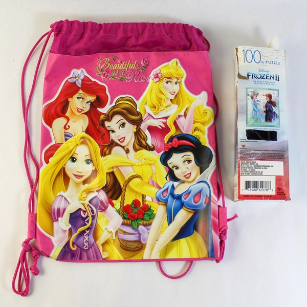 Girl's Disney Princess Stocking Stuffer Lot: Backpack, Gloves, Puzzle & More!