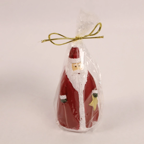 Lot of 2 Sealed Christmas Candles - Biedermann Santa & Pillar Decor