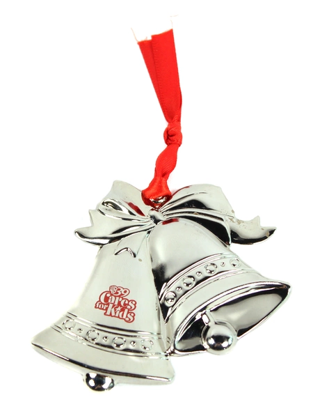 Gloria Duchin 1990 Silver Bells Ornament for Kids with Red Ribbon
