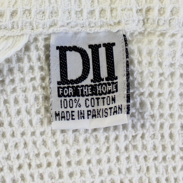 DII Cotton Waffle Knit Tea Towel with Christmas Lights 26"x16" - Good Condition