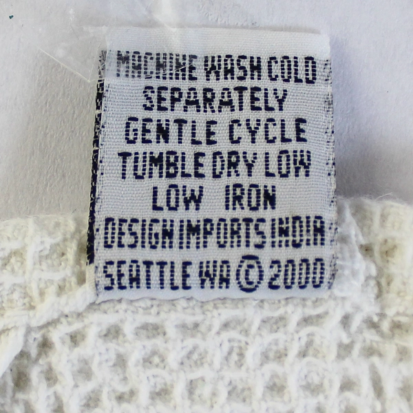 DII Cotton Waffle Knit Tea Towel with Christmas Lights 26"x16" - Good Condition