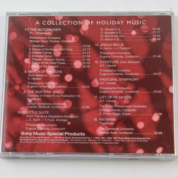 A Collection of Holiday Music CD 1997 Sony Music - Good Condition, Untested