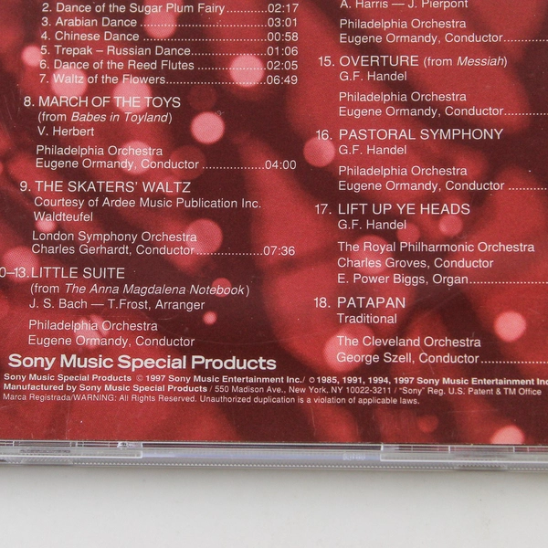 A Collection of Holiday Music CD 1997 Sony Music - Good Condition, Untested