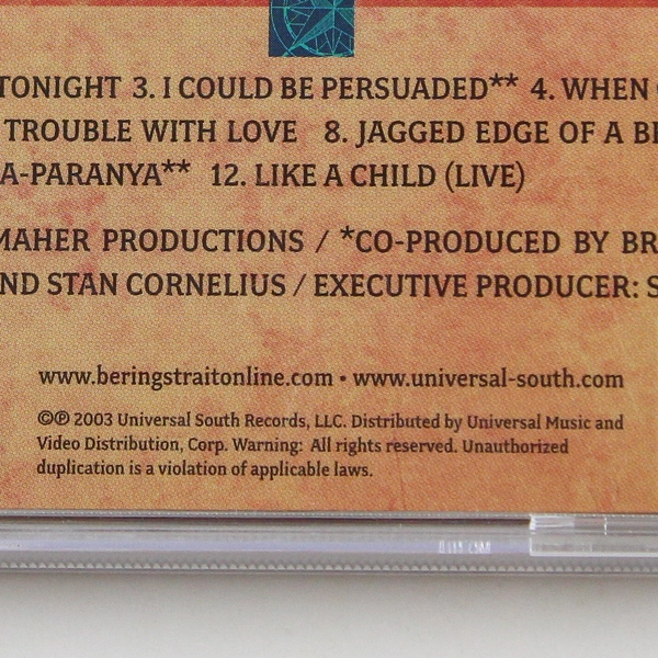 Bering Strait Music CD 2003 Universal South Records - Good Pre-Owned