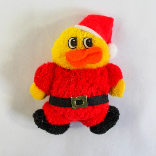 Lot of 2 Mini Plush Santa Duck & Dog Stuffed Animals 5" Christmas Decor