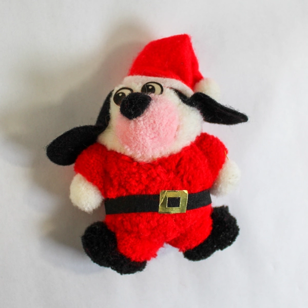 Lot of 2 Mini Plush Santa Duck & Dog Stuffed Animals 5" Christmas Decor