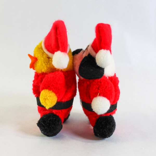 Lot of 2 Mini Plush Santa Duck & Dog Stuffed Animals 5" Christmas Decor