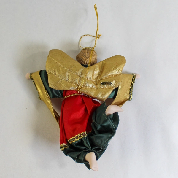 Vintage Porcelain Angel Christmas Tree Ornament 7" Made in Taiwan