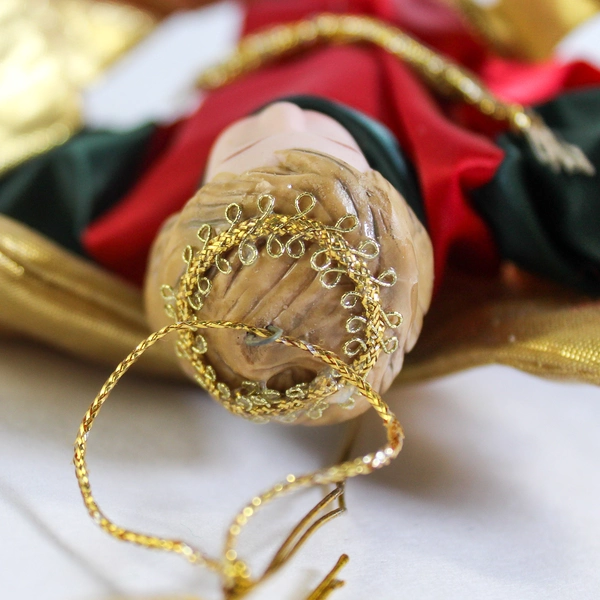 Vintage Porcelain Angel Christmas Tree Ornament 7" Made in Taiwan