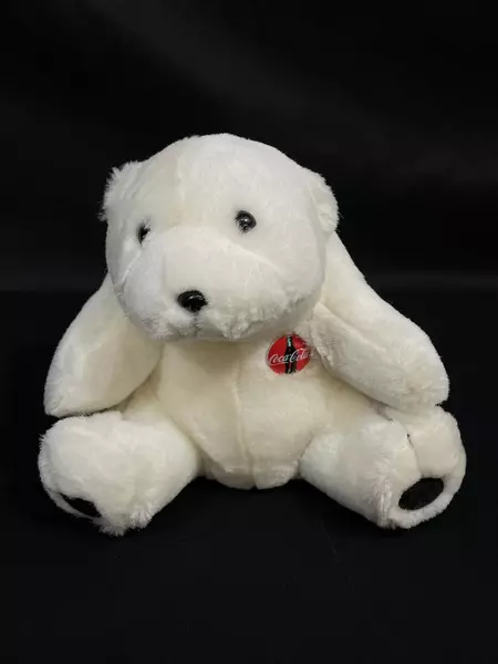 Lot of 2 Coca-Cola Plush Bears 7" with Red Buttons - Cute Collectibles