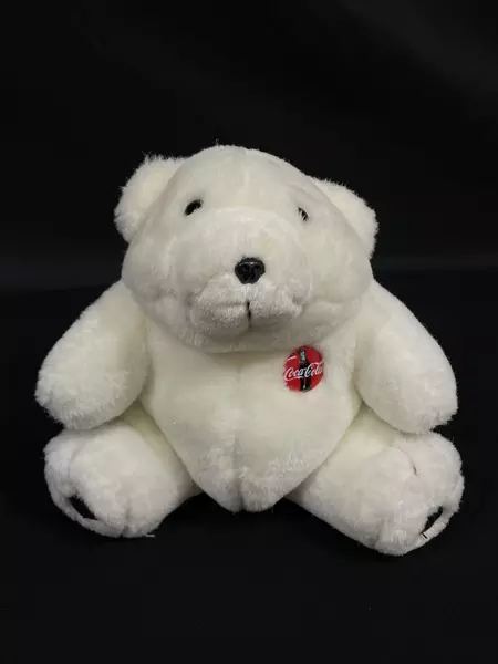 Lot of 2 Coca-Cola Plush Bears 7" with Red Buttons - Cute Collectibles