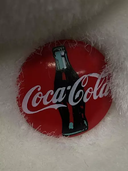 Lot of 2 Coca-Cola Plush Bears 7" with Red Buttons - Cute Collectibles