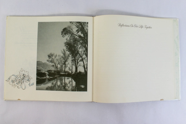 Vintage Hallmark Silver Wedding Anniversary Journal - Worn, Pages Torn Out