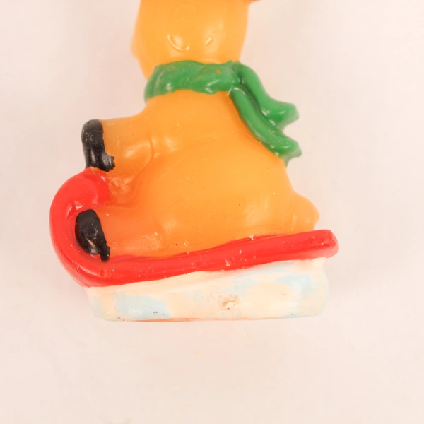 Vintage Wax Reindeer Candle Ornament 3.5" Unlit Christmas Decor - Very Good