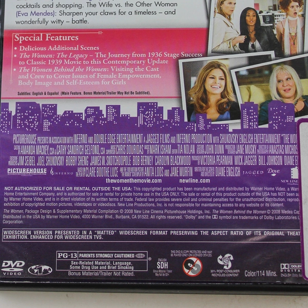 The Women DVD Movie 2008 Meg Ryan Debra Messing Good Pre-Owned Condition