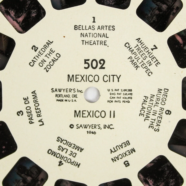 Vintage ViewMaster Reel 502 Mexico City II - 7 Wonders of the World