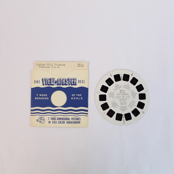 Vintage ViewMaster WF1 Alpine Wild Flowers Reel - Good Pre-Owned Condition