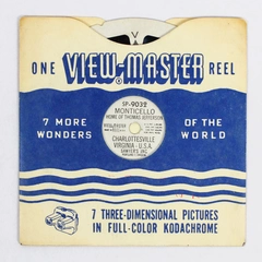 Vintage ViewMaster Reel SP9032 Monticello Virginia 3D World Wonders
