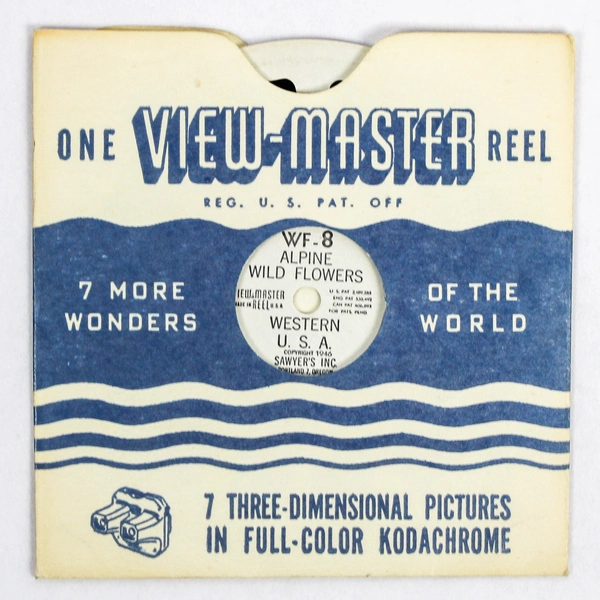 Vintage View-Master WF8 Alpine Wild Flowers Slide Reel - Good Condition