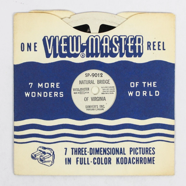 Vintage ViewMaster SP9012 Natural Bridge of Virginia 3D Slide Reel