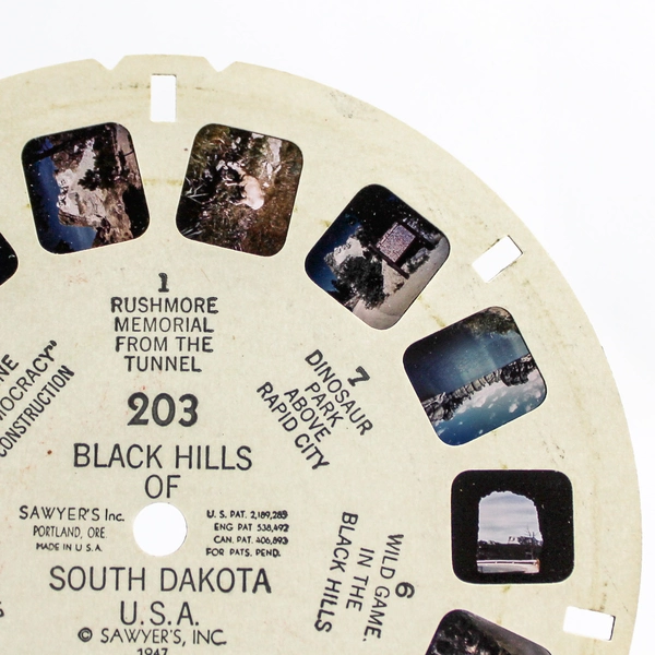 Vintage ViewMaster 203 Black Hills SD Slide Reel - Good Condition