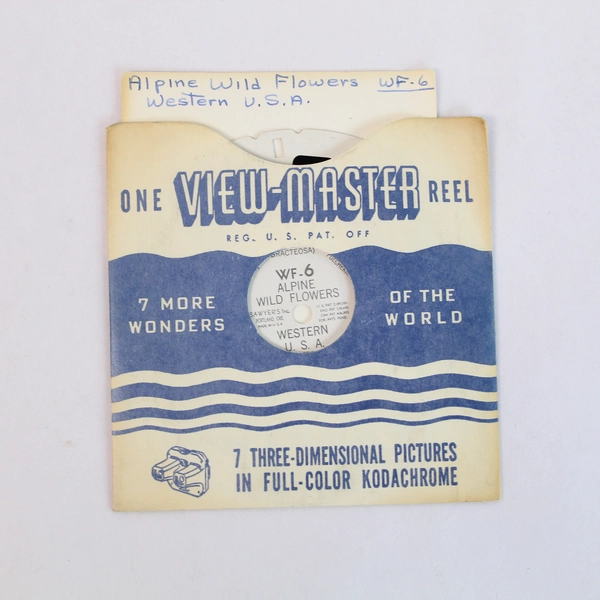 Vintage ViewMaster WF6 Alpine Wild Flowers Slide - Collectible Reel USA