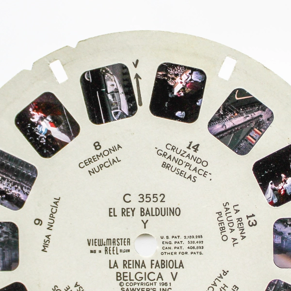 Vintage ViewMaster C3552 El Rey Baldiono La Reina Fabiola Reel - As-Is