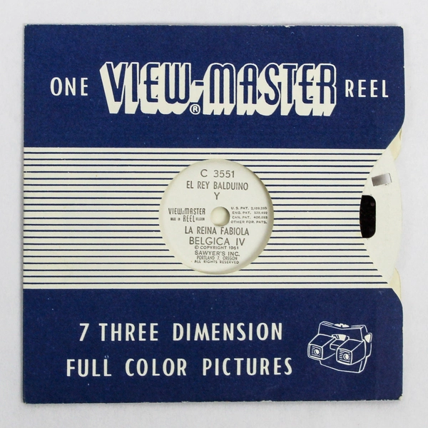 Vintage View-Master C3551 El Rey Baldiono La Reina Fabiola Reel