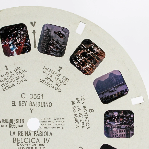 Vintage View-Master C3551 El Rey Baldiono La Reina Fabiola Reel