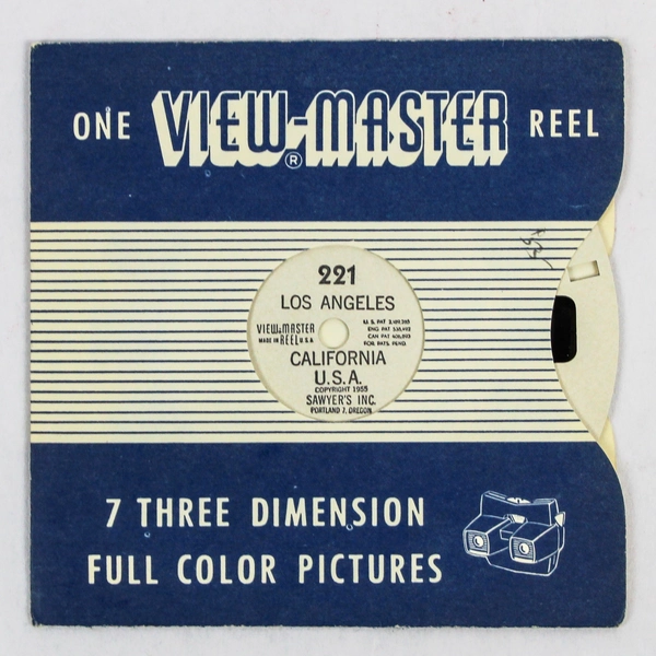 Vintage View-Master 221 Los Angeles California Reel - As Is, Collectible