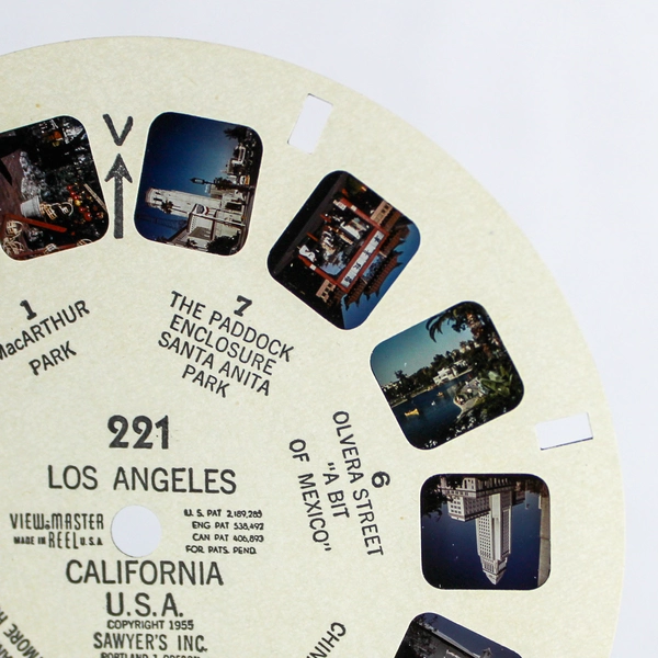 Vintage View-Master 221 Los Angeles California Reel - As Is, Collectible