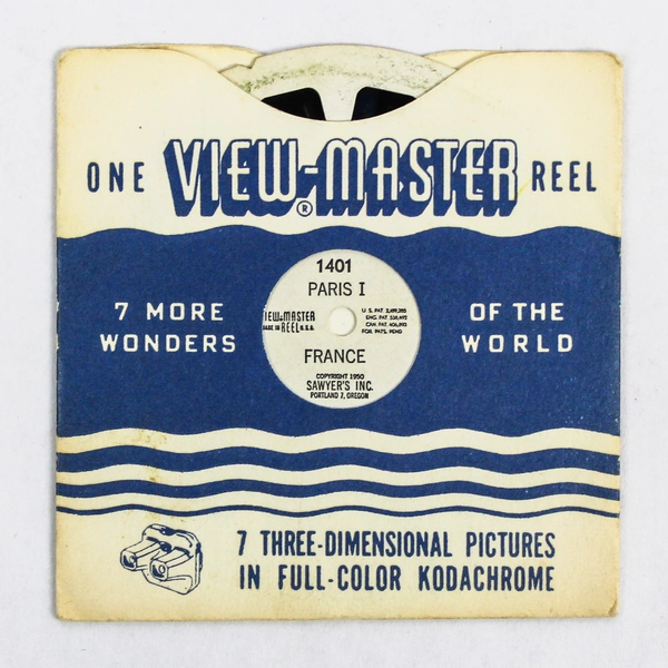 Vintage Sawyer's ViewMaster 1401 Paris I France Wonders Of The World 1950
