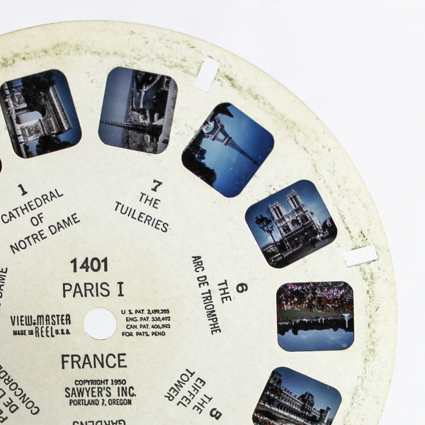Vintage Sawyer's ViewMaster 1401 Paris I France Wonders Of The World 1950