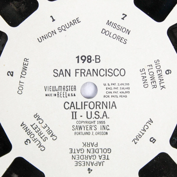 Vintage ViewMaster Reel 198B San Francisco II Kodachrome Collectible