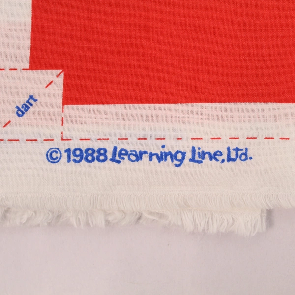 Vtg 1988 Learning Line Solar Shuttle Playmat Fabric, Cut Marks, DIY Crafts