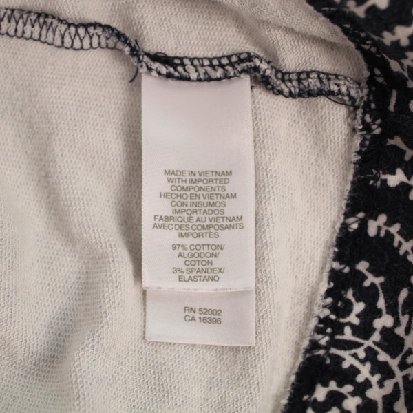 Liz Claiborne Women's M Hooded Jacket Navy Blue Geometric Full Zip Stain