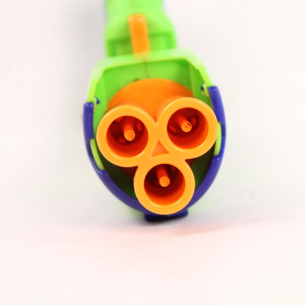 Buzz Bee Triple Barrel Duel Force Dart Gun Toy Green Orange Blue Kids