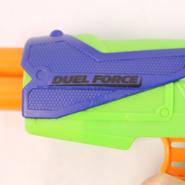 Buzz Bee Triple Barrel Duel Force Dart Gun Toy Green Orange Blue Kids