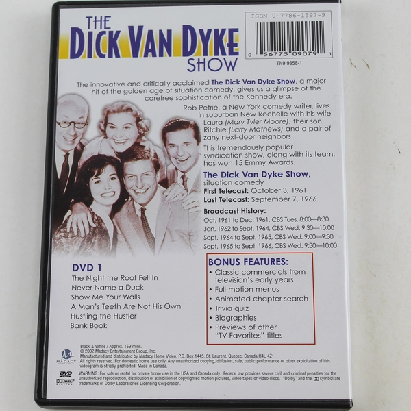 The Dick Van Dyke Show DVD - 2002 Madacy, 6 Episodes, Good Condition