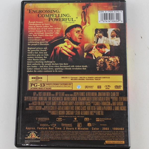 Luther DVD Movie 2004 Joseph Fiennes MGM Home Entertainment Good Condition