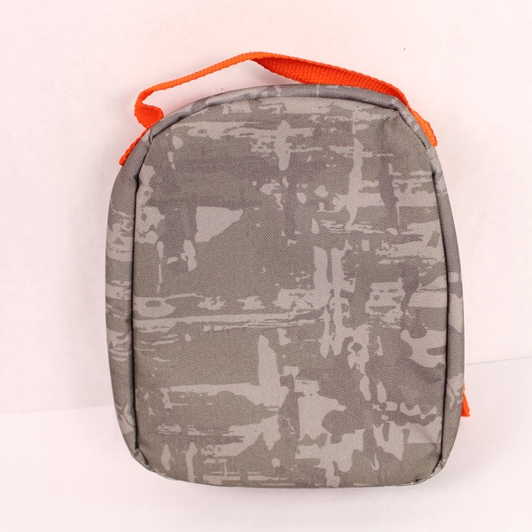 Fridge Pak Insulated Lunch Box Grey & Orange 9.5" Very Good Condition