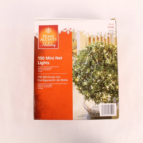 Home Accents Holiday 150 Mini Net Lights Clear Indoor Outdoor Tested & Working