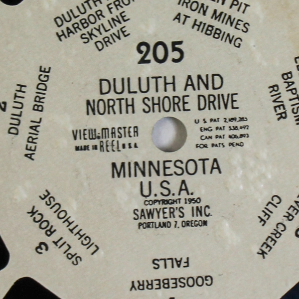 Vintage 1950 Sawyer's View Master 205 Duluth and North Shore Drive Minnesota USA