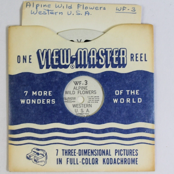 Sawyer's ViewMaster WF3 Alpine Wild Flowers Vintage Reel - Good Condition