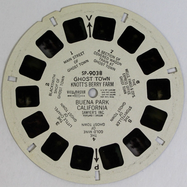 Vintage View-Master SP9038 Ghost Town Knotts Berry Farm Reel