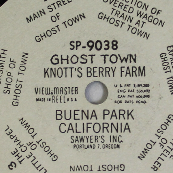 Vintage View-Master SP9038 Ghost Town Knotts Berry Farm Reel