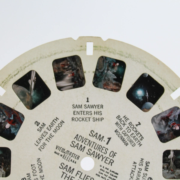 Vintage View-Master Sam 1 Adventures of Sam Sawyer 1950 Slide Reel As-Is