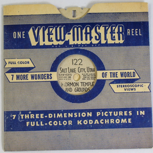 Vintage Sawyer's View Master 122 Salt Lake City Utah Mormon Temple And Grounds